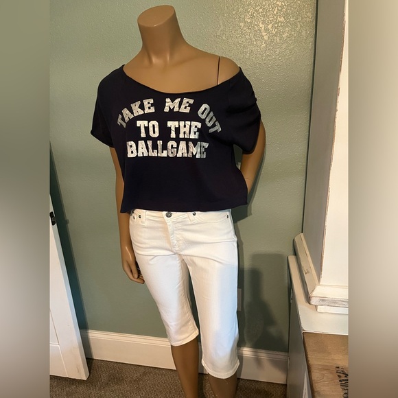 Victoria’s Secret PINK New York Yankees Navy Cropped Top - Picture 5 of 16